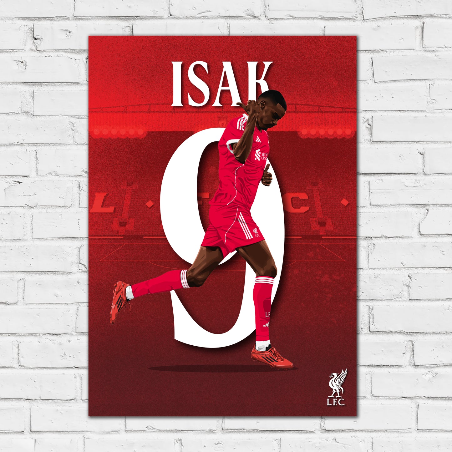 Liverpool FC Print - Isak 25/26 Illustration Poster