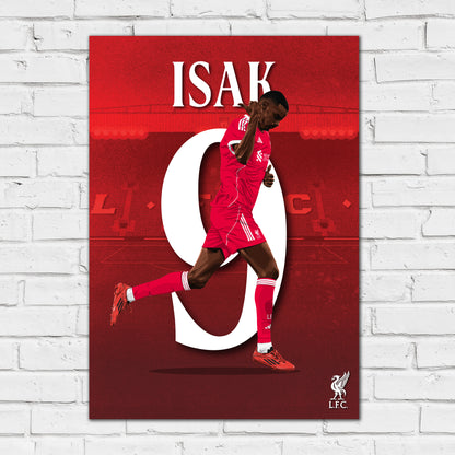 Liverpool FC Print - Isak 25/26 Illustration Poster