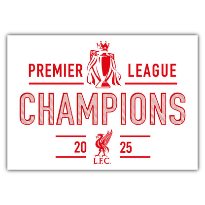 Liverpool FC Print - Premier League Champions 2025 Poster