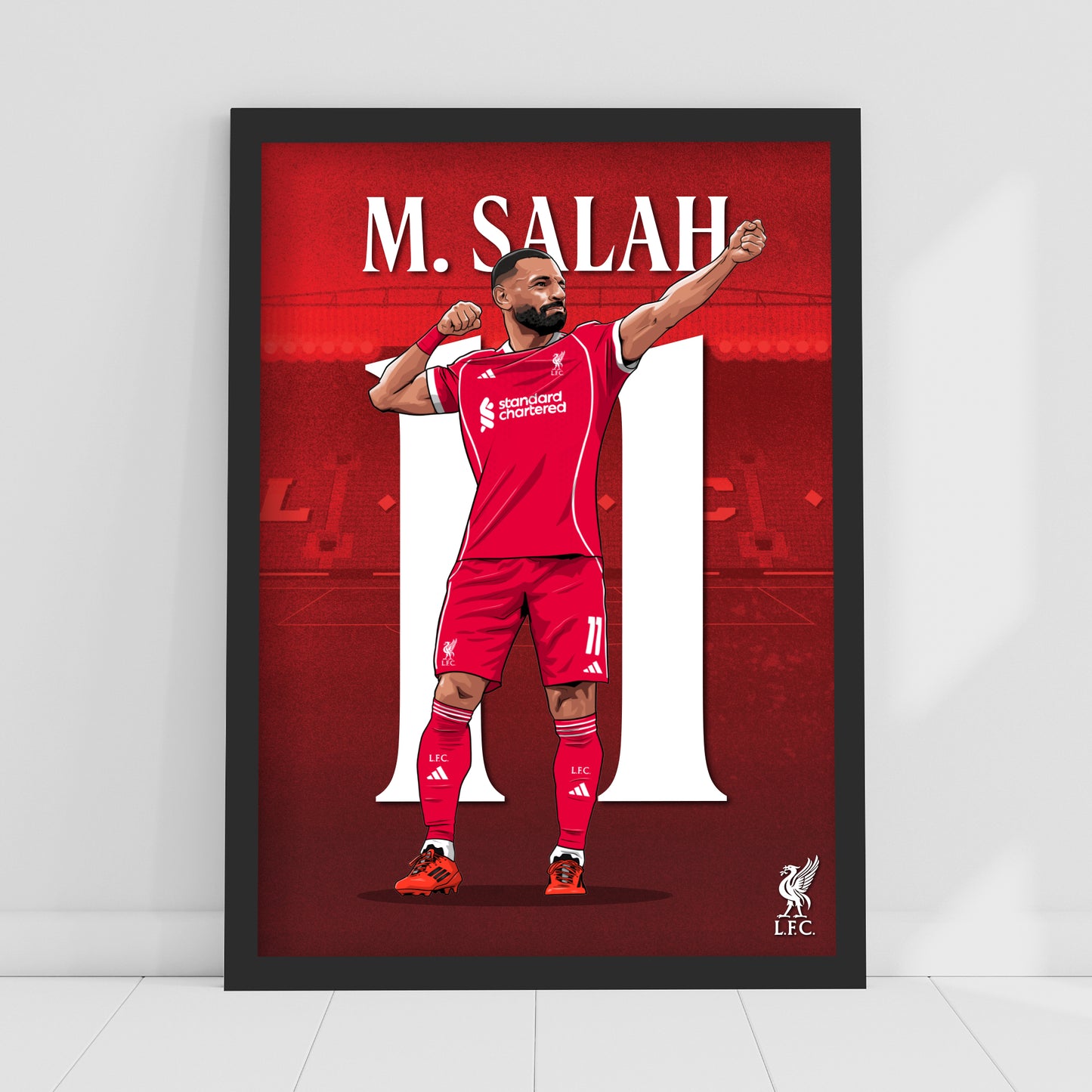 Liverpool FC Print - Salah 25/26 Illustration Poster