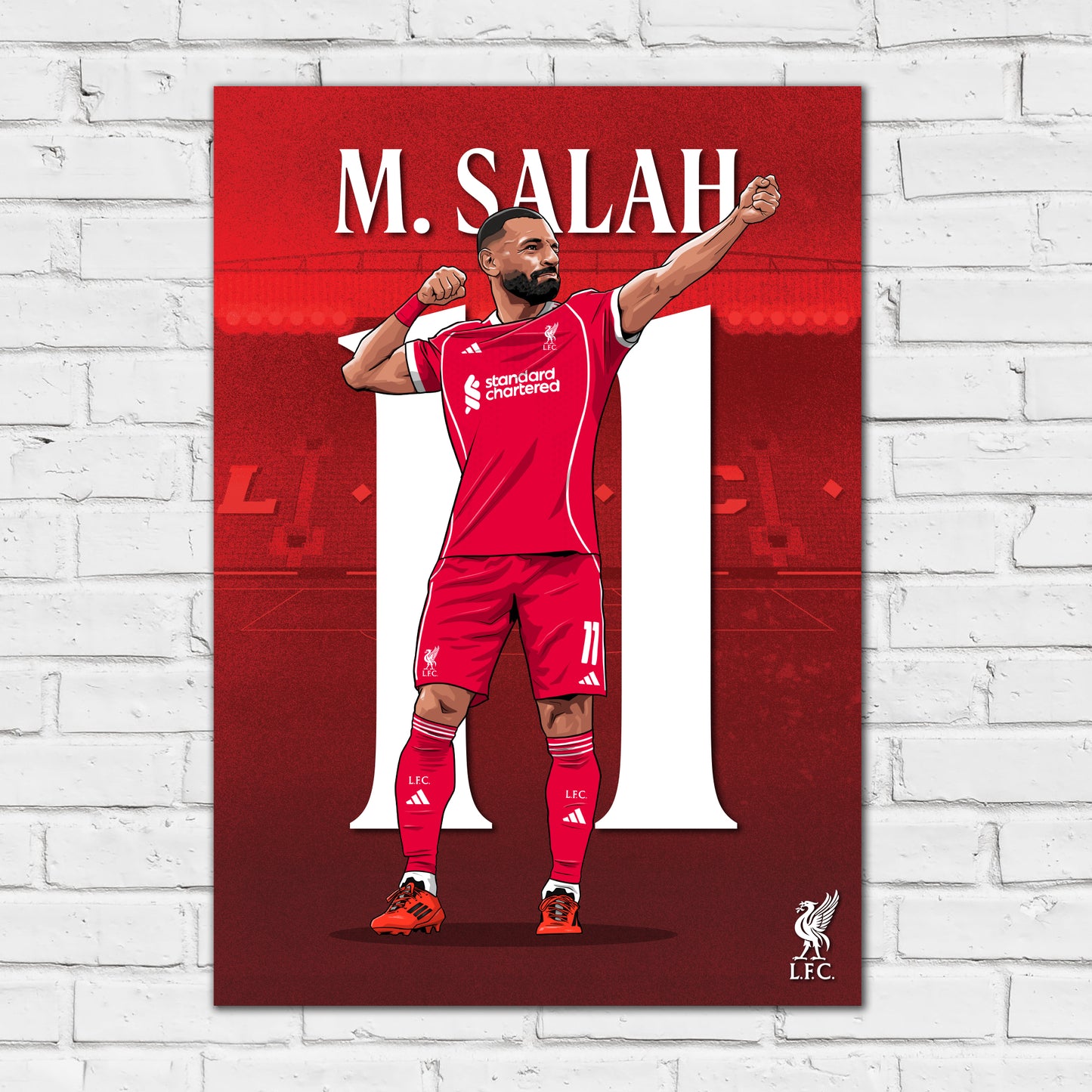 Liverpool FC Print - Salah 25/26 Illustration Poster
