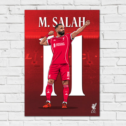 Liverpool FC Print - Salah 25/26 Illustration Poster