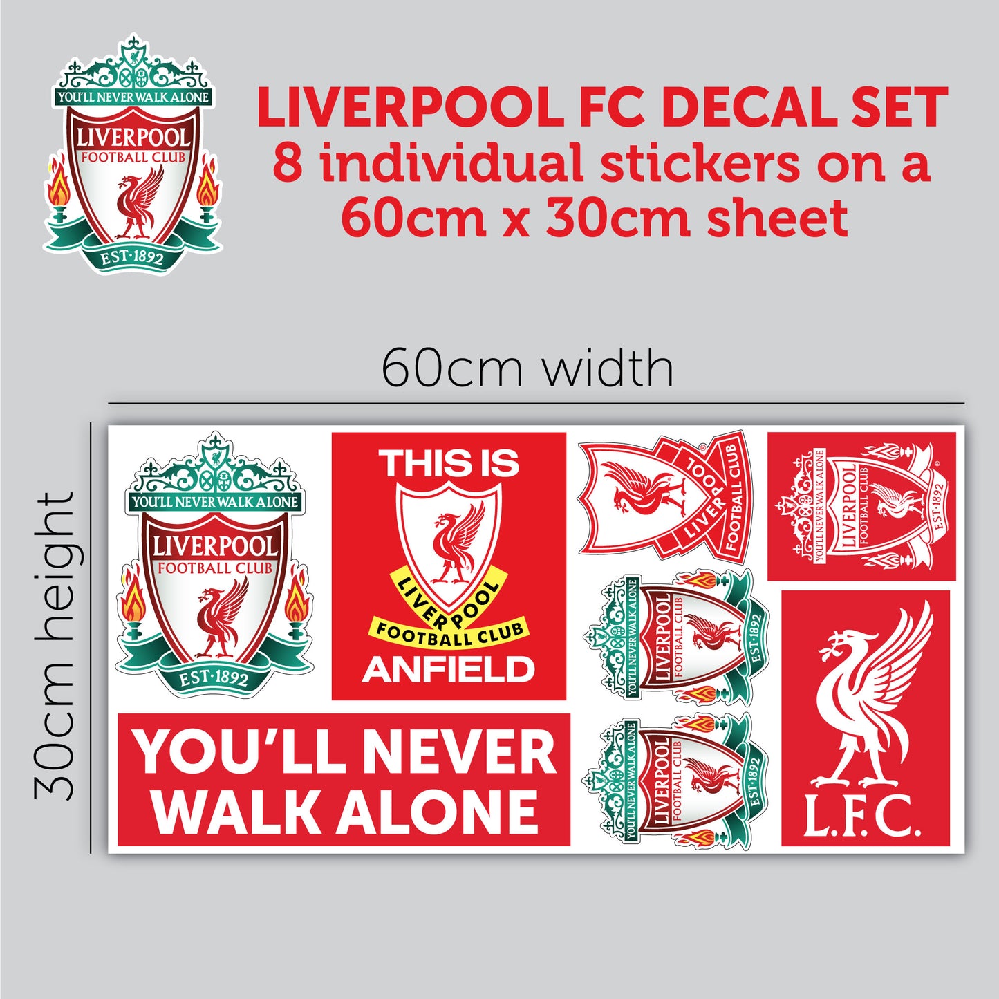 Liverpool Football Club - Decal Sticker Set