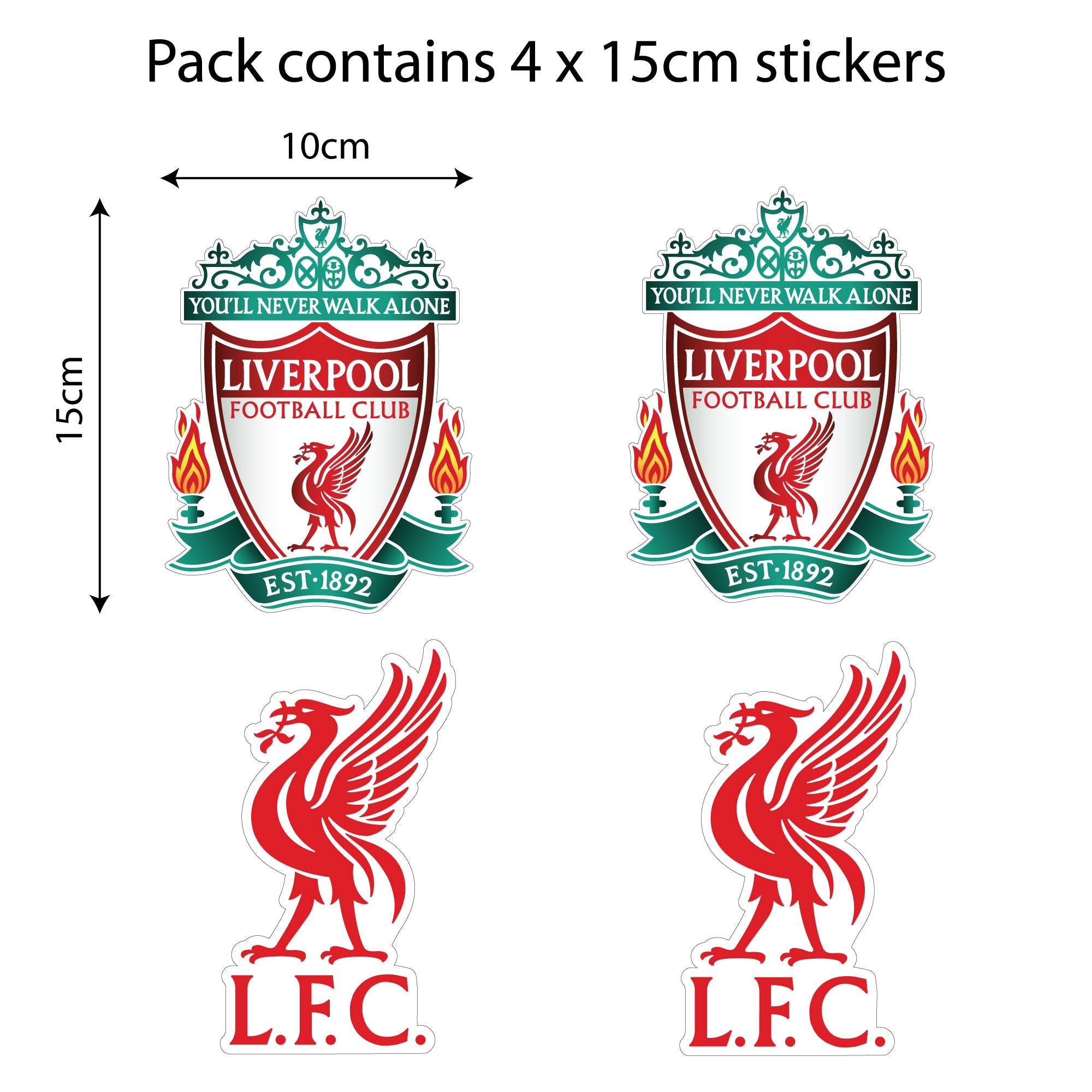 Liverpool Printable Sticker Liverpool Football Club - Car Sticker Pack – www.themed.co.uk