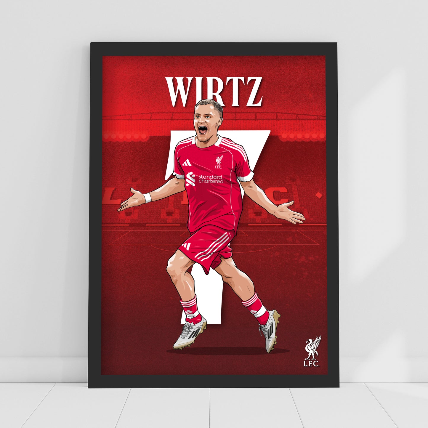Liverpool FC Print - Wirtz 25/26 Illustration Poster