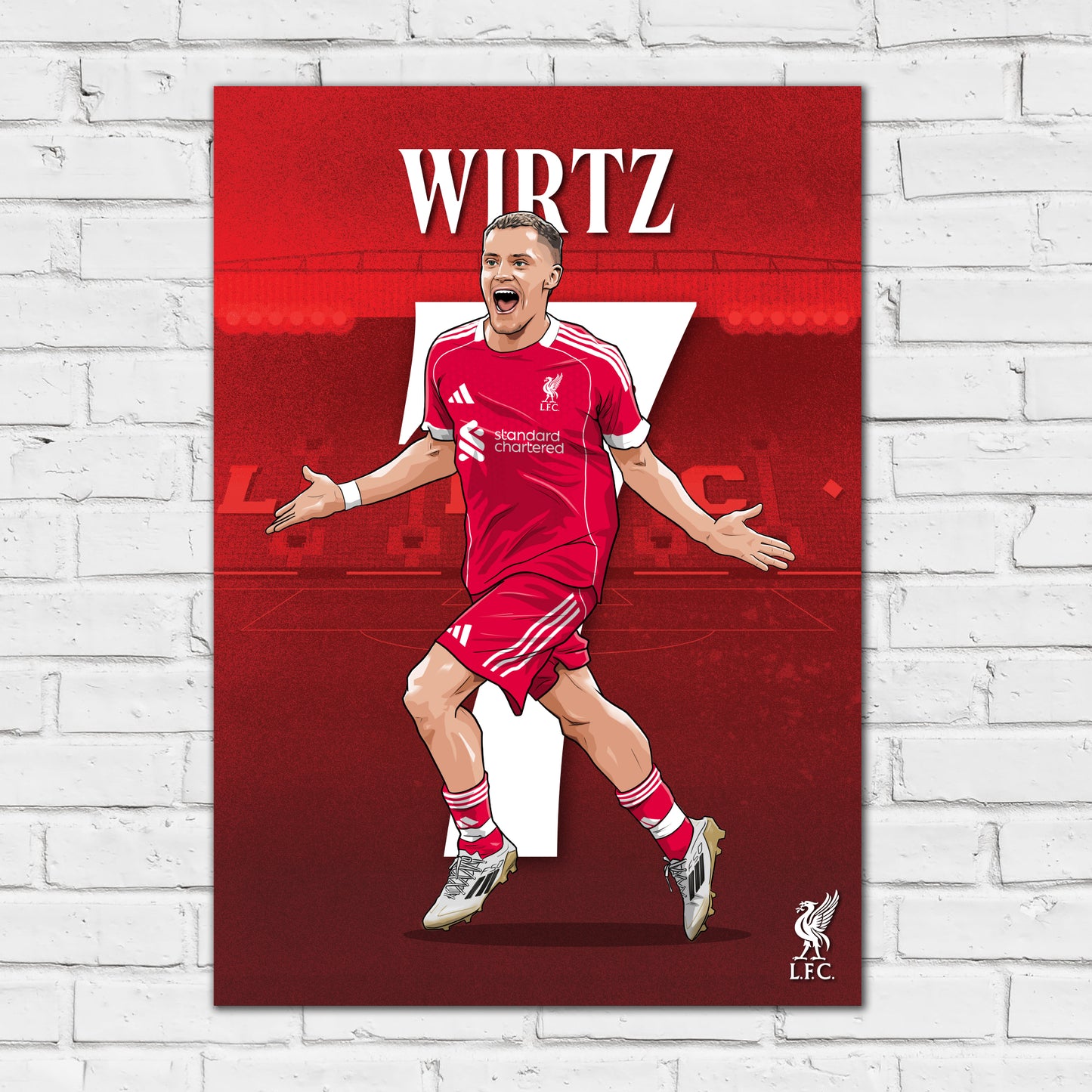 Liverpool FC Print - Wirtz 25/26 Illustration Poster