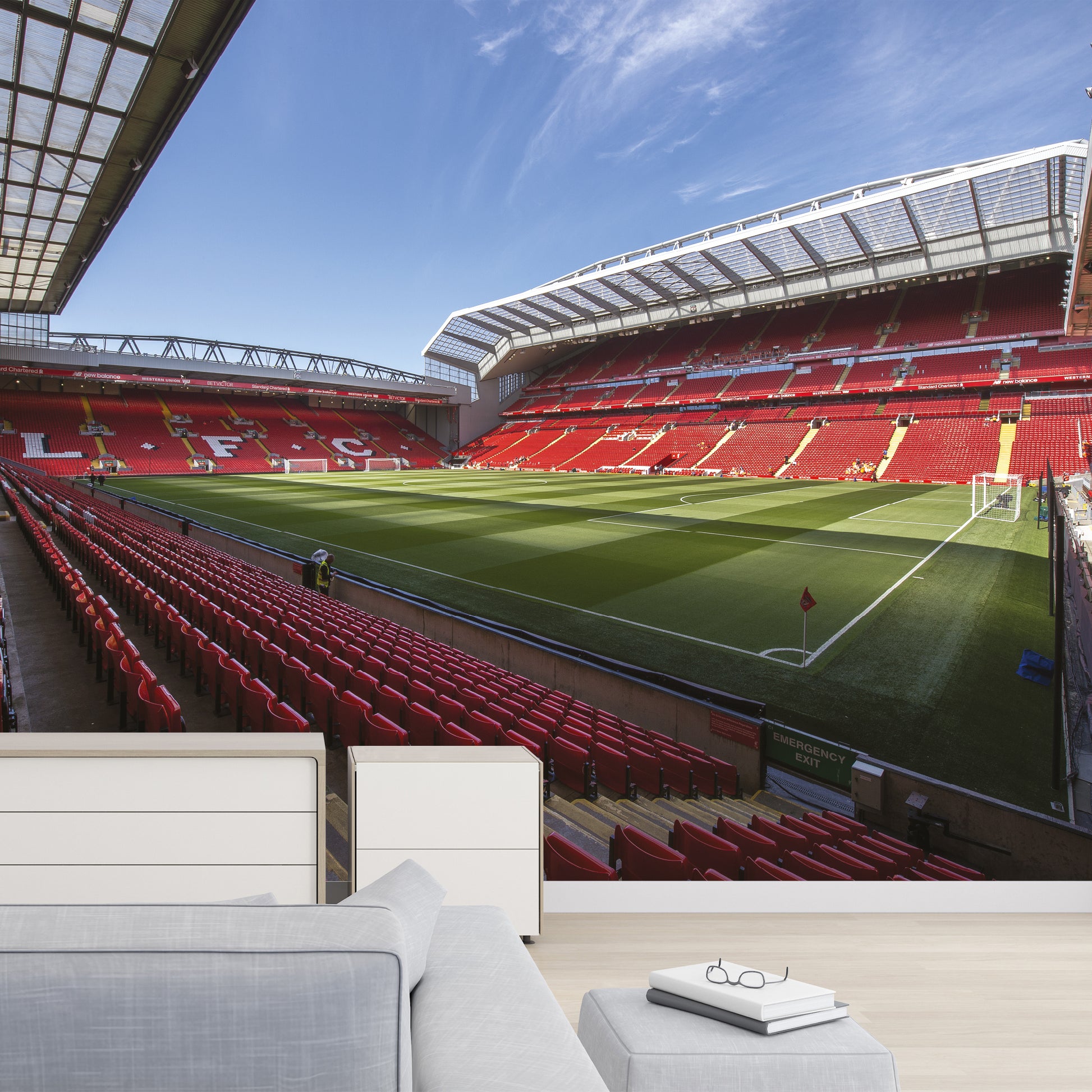 Liverpool FC Anfield Stadium Full Wall Mural - Corner Flag Image – www ...