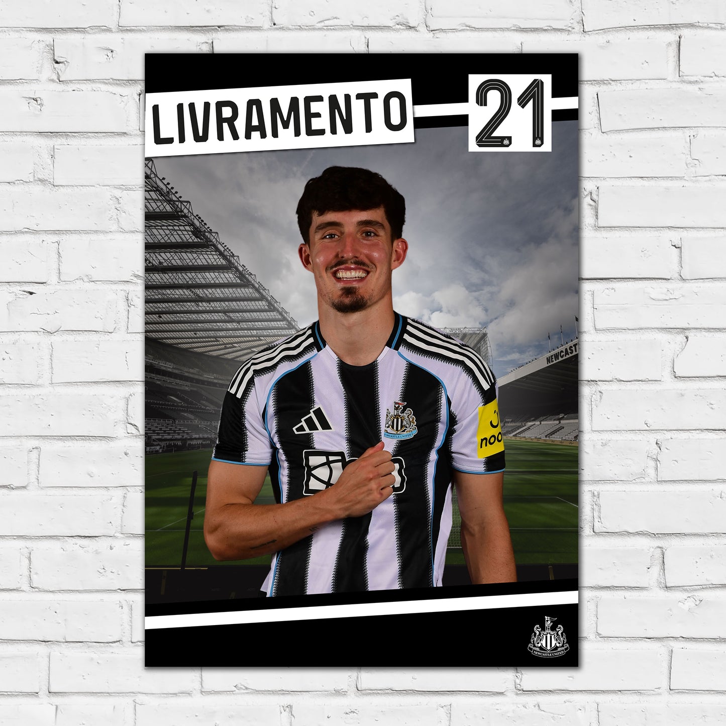 Newcastle United FC Print - Livramento 25/26 Core Poster Football Wall Art