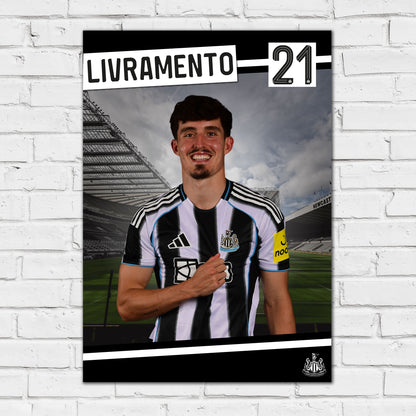Newcastle United FC Print - Livramento 25/26 Core Poster Football Wall Art