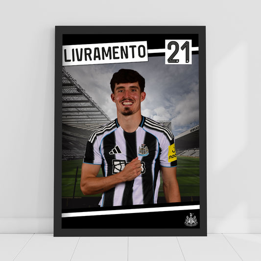 Newcastle United FC Print - Livramento 25/26 Core Poster Football Wall Art