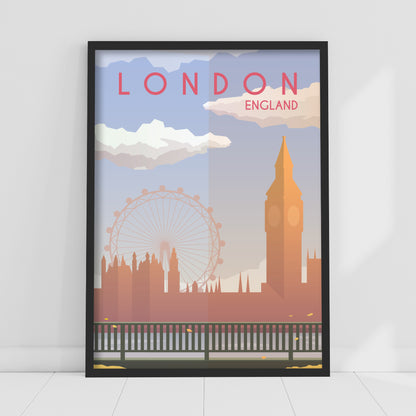 World City Print - London England Poster Wall Art