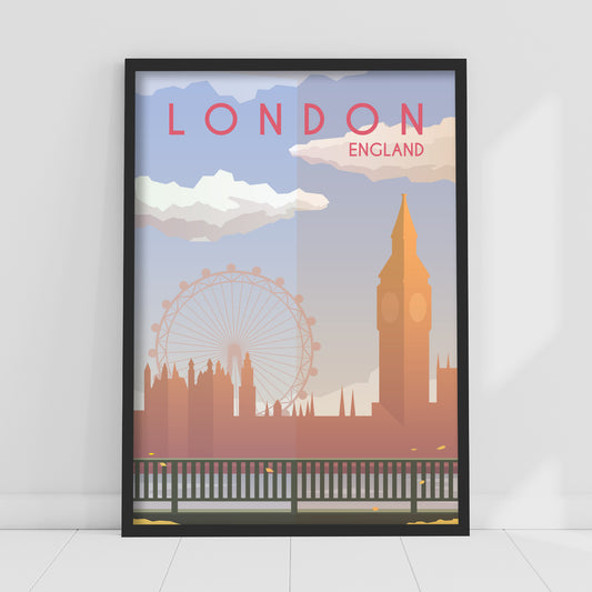 World City Print - London England Poster Wall Art