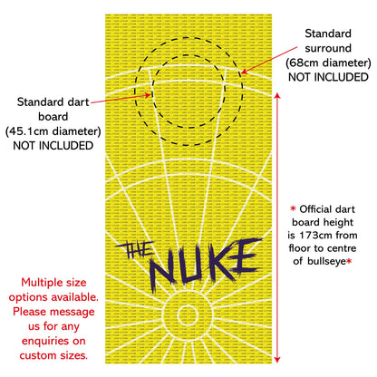 Luke Littler Dart Board Backdrop - Yellow Repeat Name Wall Sticker