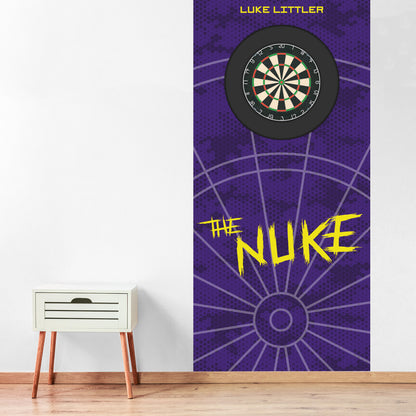 Luke Littler Dart Board Backdrop - Purple Camo The Nuke Wall Sticker