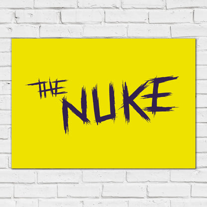Luke Littler Darts Print - The Nuke Yellow Poster