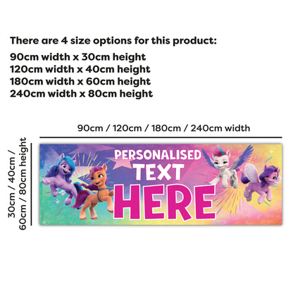 My Little Pony Birthday - My Little Pony Birthday - Rainbow Pairs Personalised Banner Wall Sticker