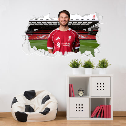 Liverpool FC Wall Sticker - Mac Allister 25/26 Broken Wall Decal