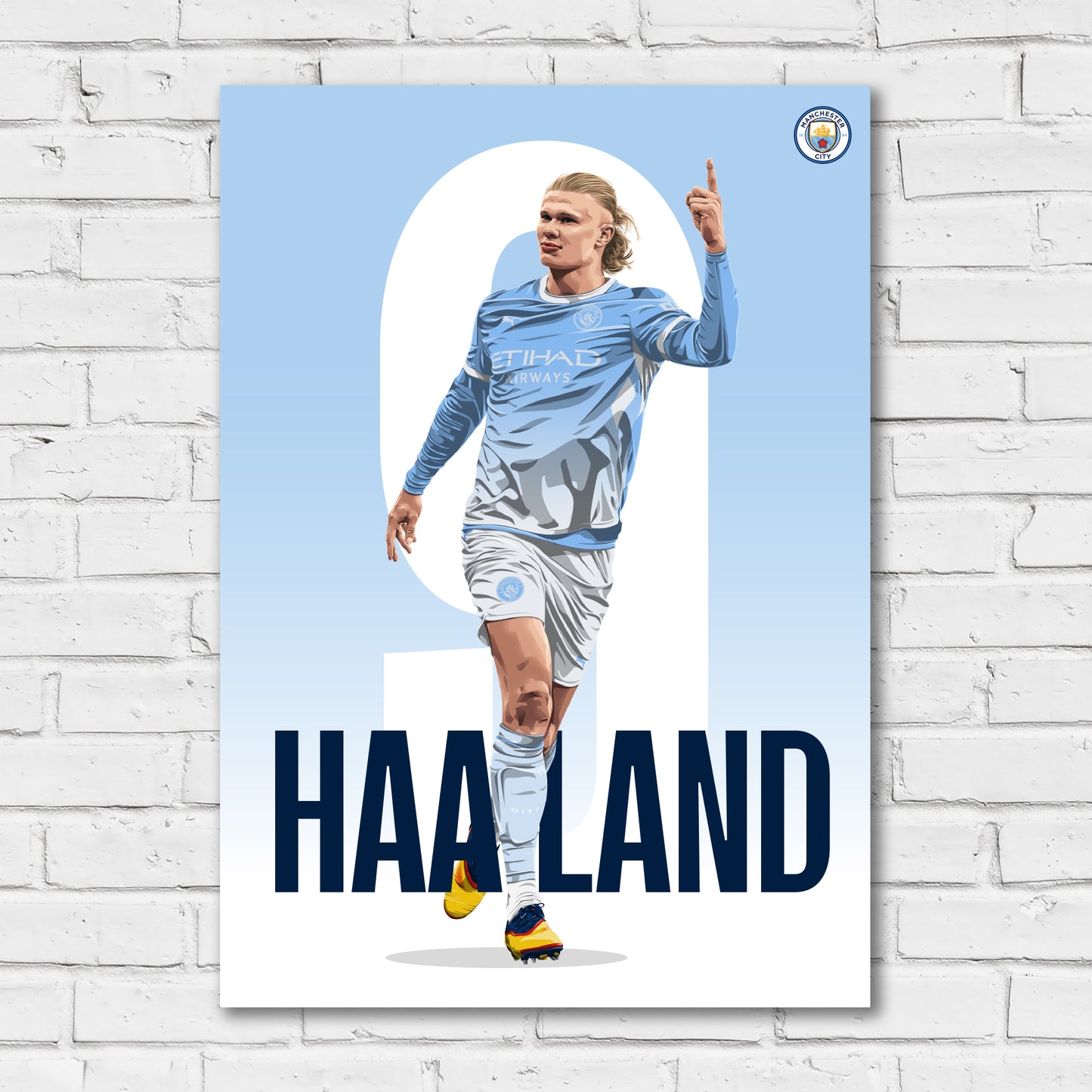 Manchester City Print - Haaland 26/27 Illustration Player Poster