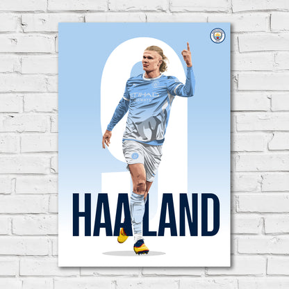 Manchester City Print - Haaland 26/27 Illustration Player Poster