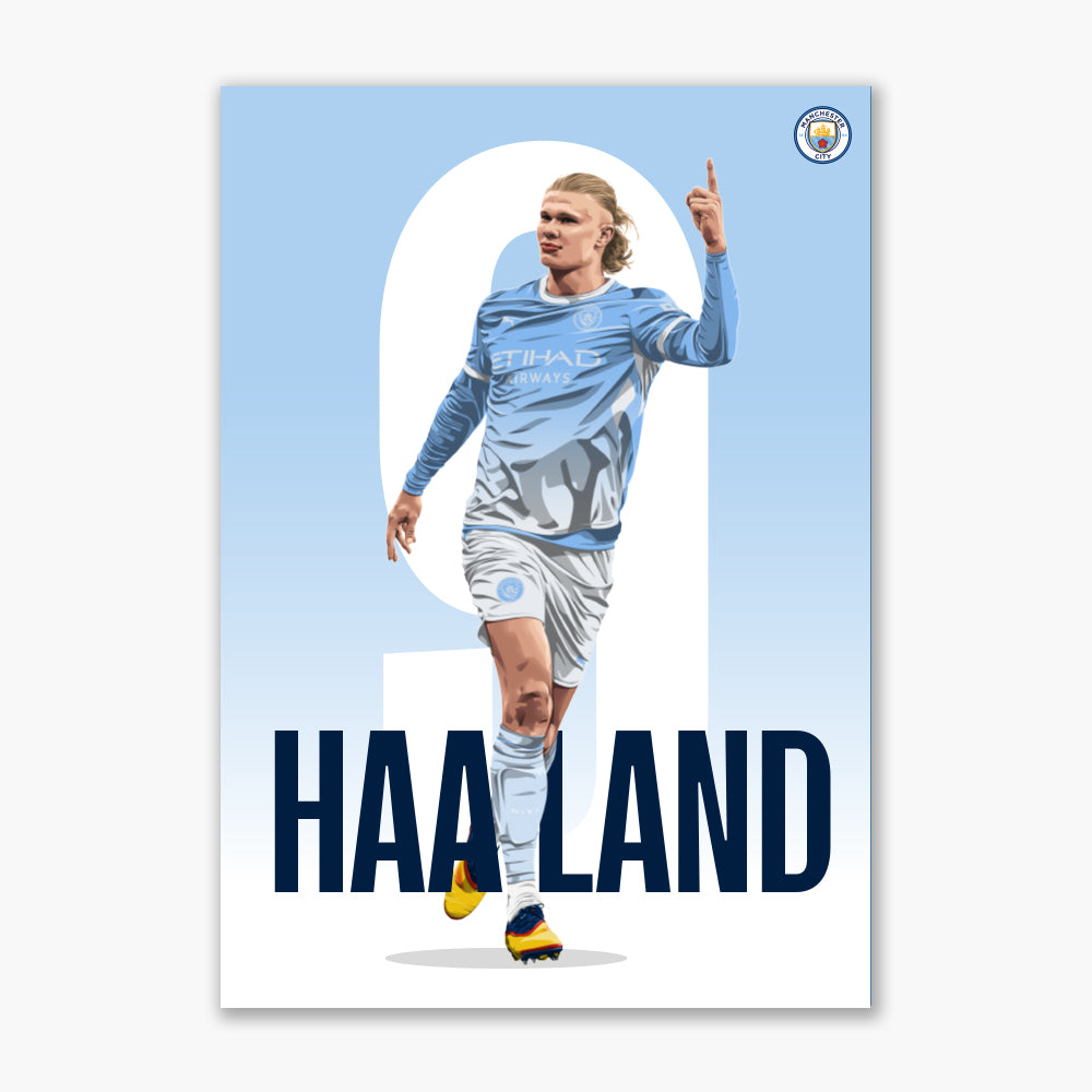 Manchester City Print - Haaland 26/27 Illustration Player Poster