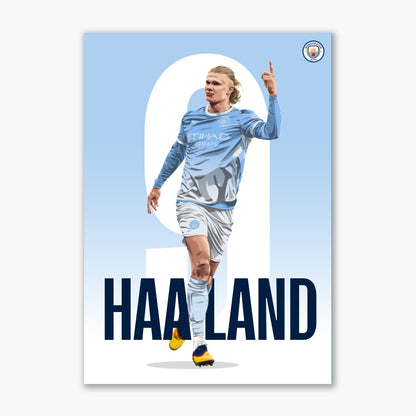 Manchester City Print - Haaland 26/27 Illustration Player Poster