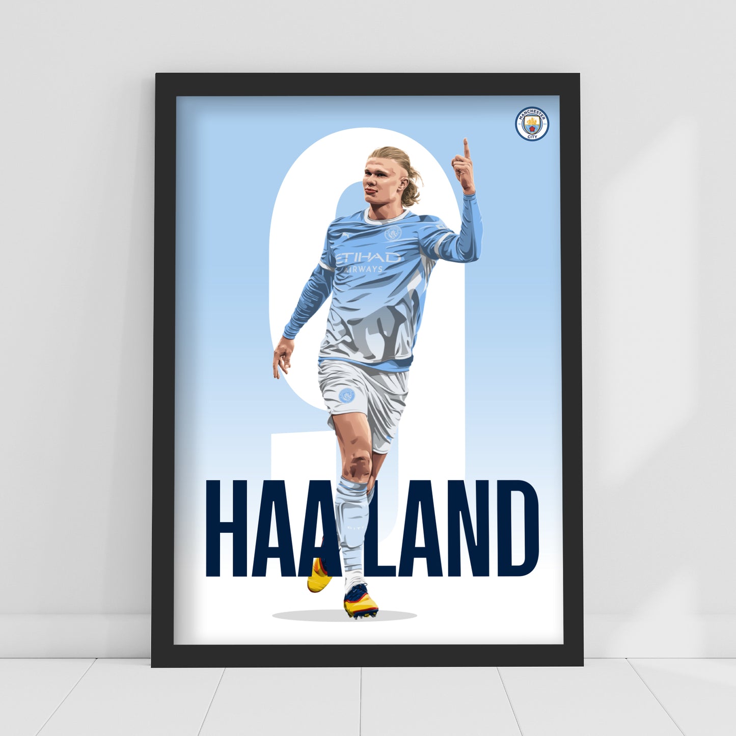 Manchester City Print - Haaland 26/27 Illustration Player Poster