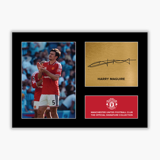 Manchester United Signature Collection Mounted Print – Harry Maguire Replica Signed Photo