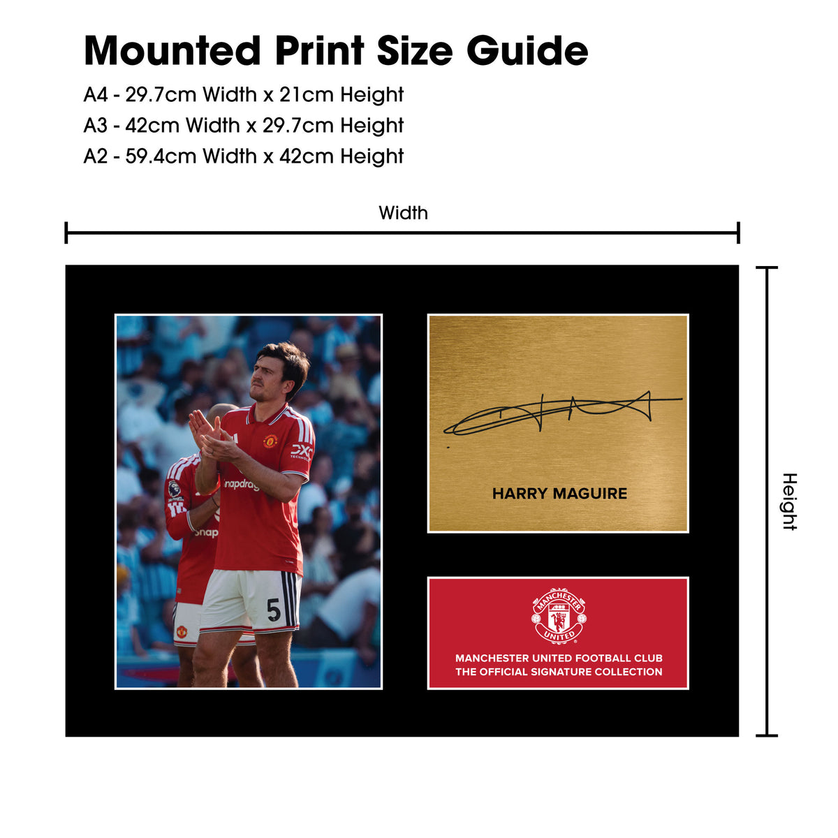 Manchester United Signature Collection Mounted Print – Harry Maguire Replica Signed Photo