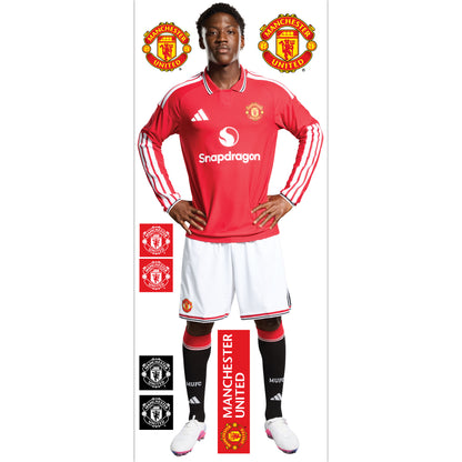 Manchester United FC Wall Sticker - Kobbie Mainoo 26/27 Player + MUFC Decals
