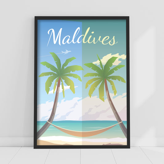 World City Print - Maldives Poster Wall Art