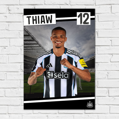 Newcastle United FC Print - Thiaw 25/26 Core Poster Football Wall Art