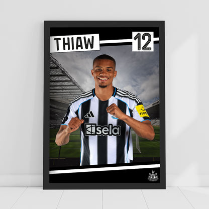 Newcastle United FC Print - Thiaw 25/26 Core Poster Football Wall Art