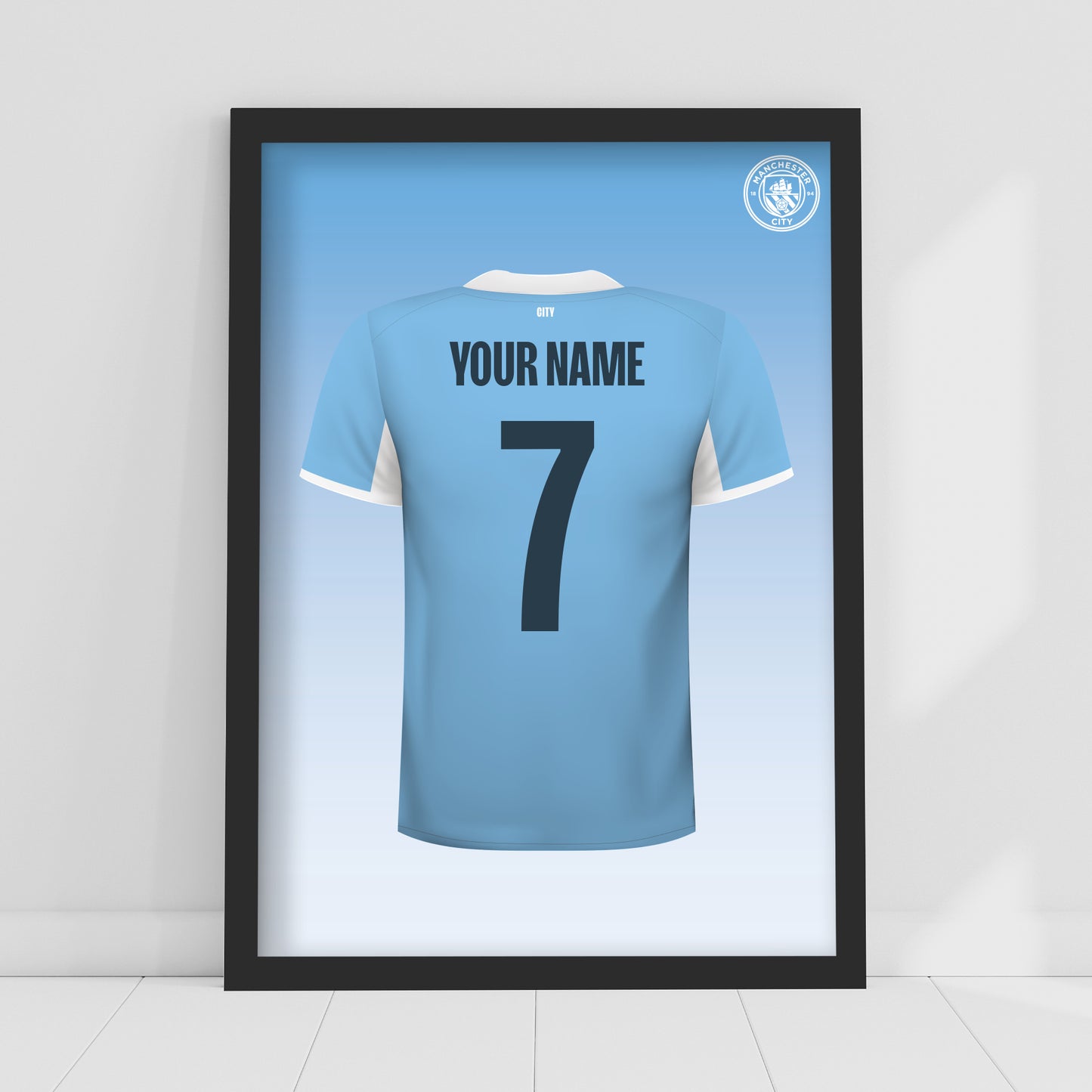 Manchester City Print - 26/27 Personalised Shirt Design Poster
