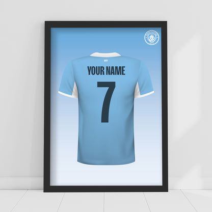 Manchester City Print - 26/27 Personalised Shirt Design Poster
