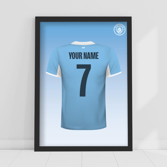 Manchester City Print - 26/27 Personalised Shirt Design Poster