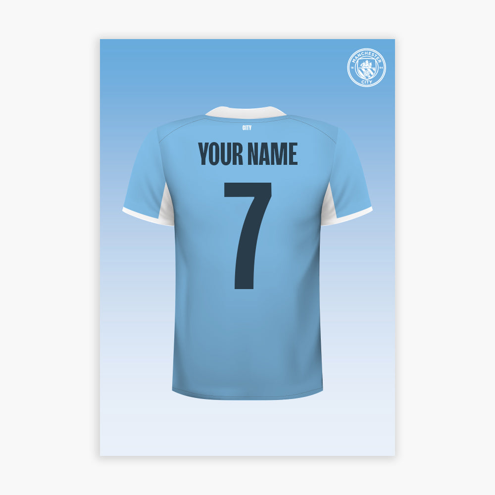 Manchester City Print - 26/27 Personalised Shirt Design Poster