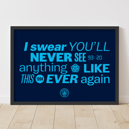 Manchester City Print - 93 20 Commentary Poster