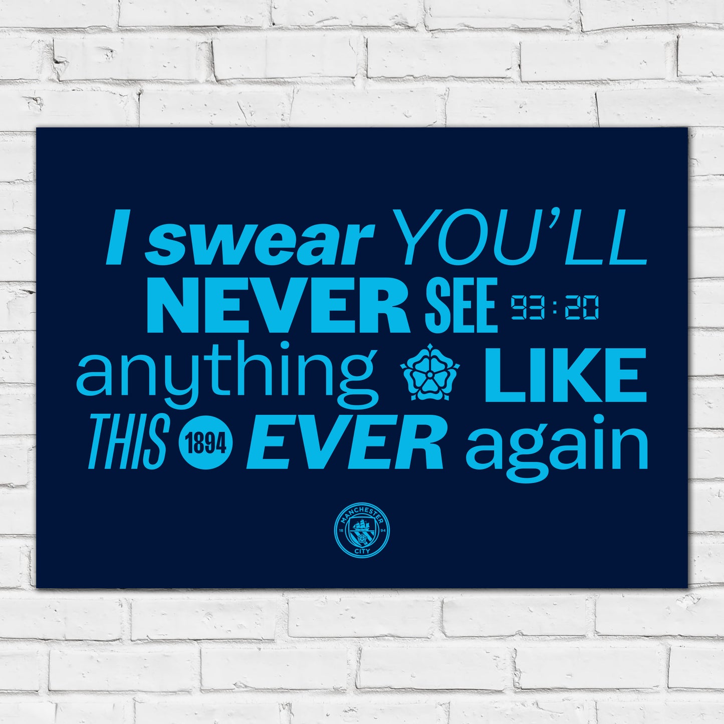 Manchester City Print - 93 20 Commentary Poster