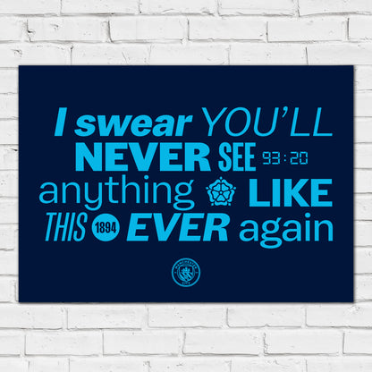 Manchester City Print - 93 20 Commentary Poster