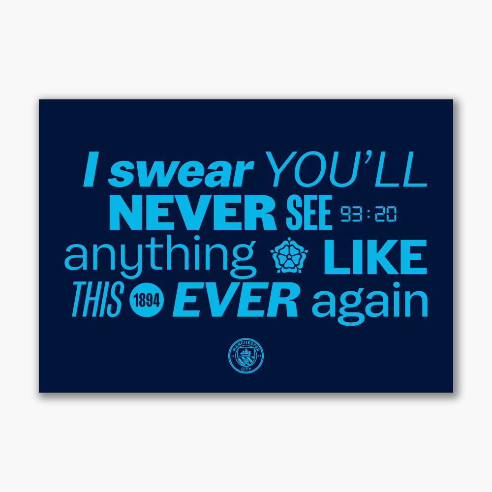 Manchester City Print - 93 20 Commentary Poster