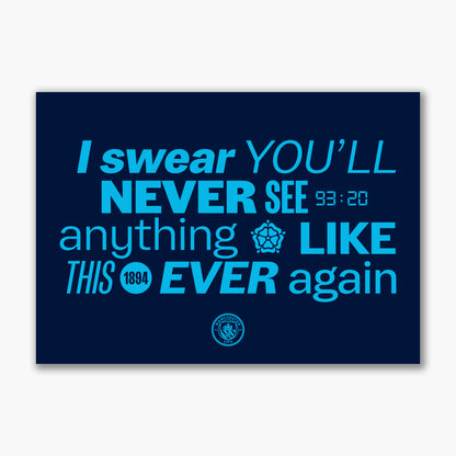 Manchester City Print - 93 20 Commentary Poster