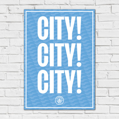 Manchester City Print - CITY CITY CITY Poster