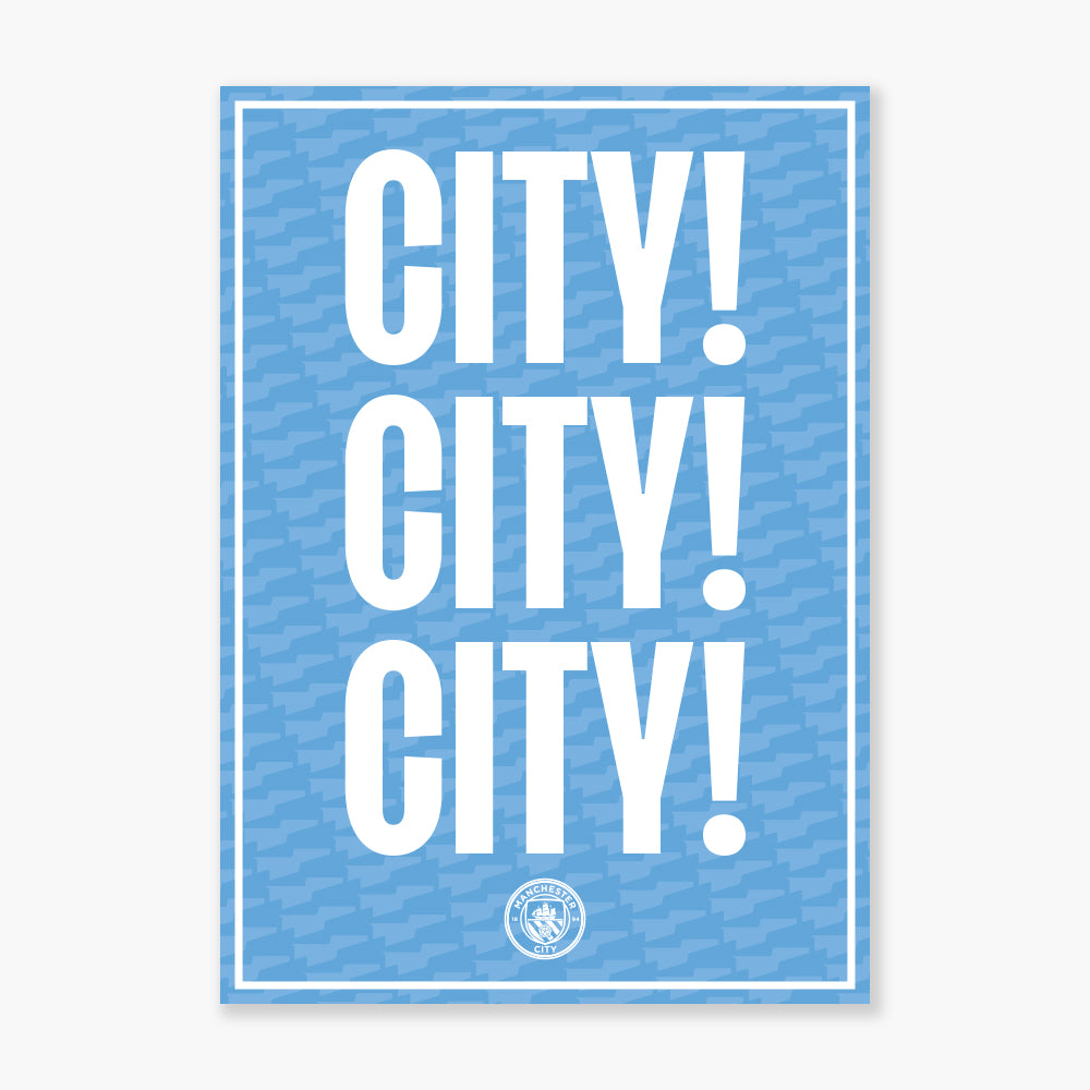 Manchester City Print - CITY CITY CITY Poster