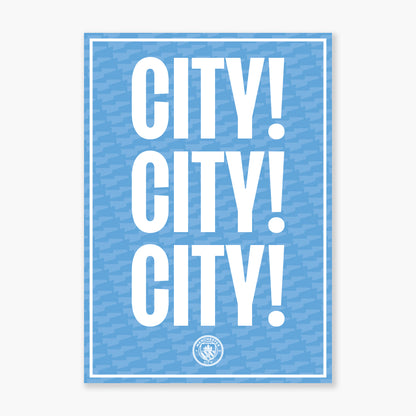 Manchester City Print - CITY CITY CITY Poster