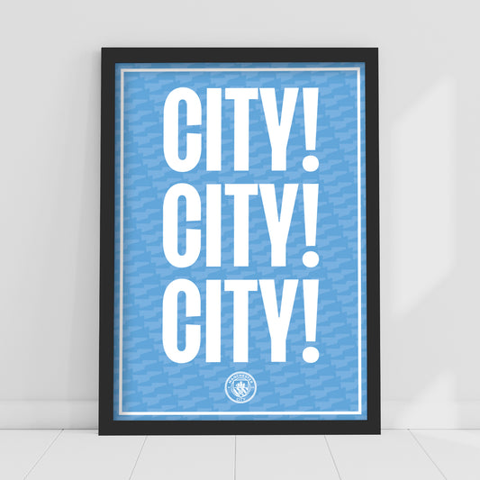 Manchester City Print - CITY CITY CITY Poster
