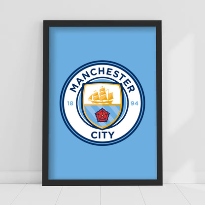 Manchester City Print - Crest Poster