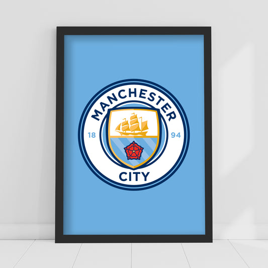 Manchester City Print - Crest Poster