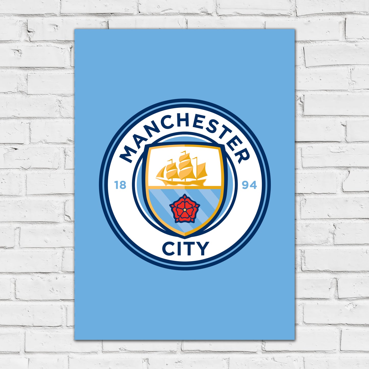 Manchester City Print - Crest Poster
