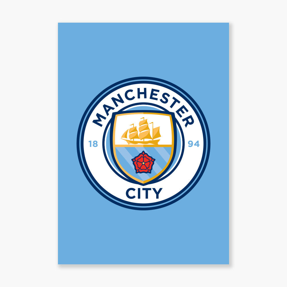 Manchester City Print - Crest Poster
