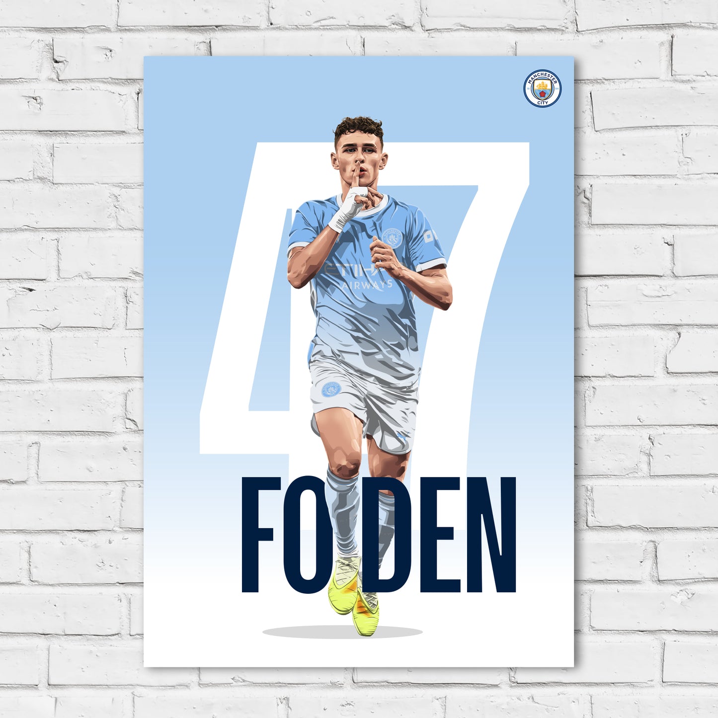 Manchester City Print - Foden 26/27 Illustration Player Poster